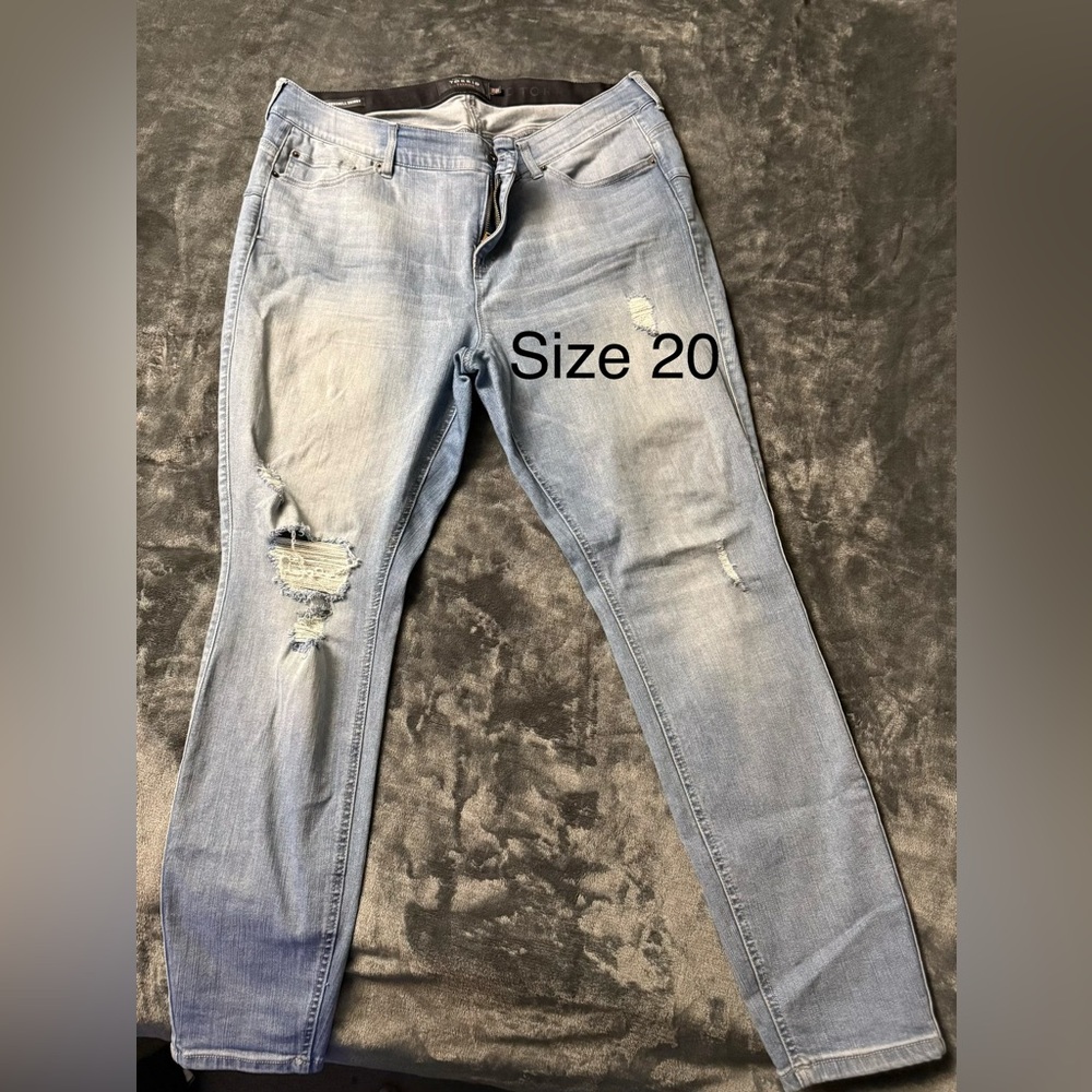Torrid Light Blue Distressed Skinny Jeans